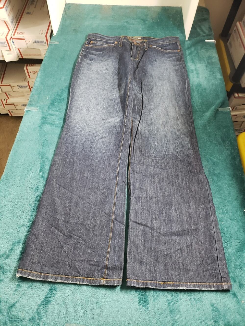 Joes Jeans Size 30 Womens Blue Pants Stretch Denim Mid Rise Flared Wide Leg USA